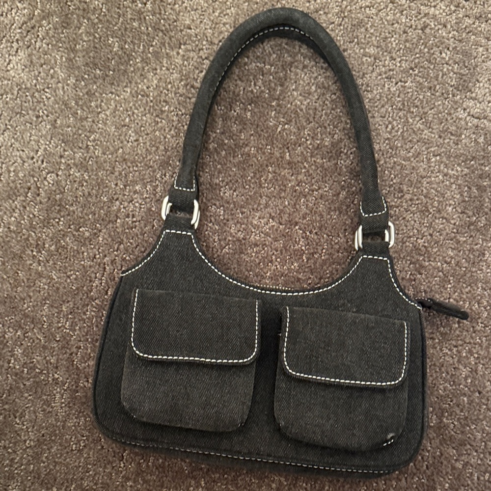 Brandy Melville Black Denim Shoulder Bag